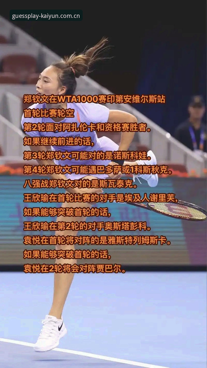 开云客服官方下载 资深凯运用户分享法网女单抽签深度解析:中国金花郑钦文的保分压力与突围之路